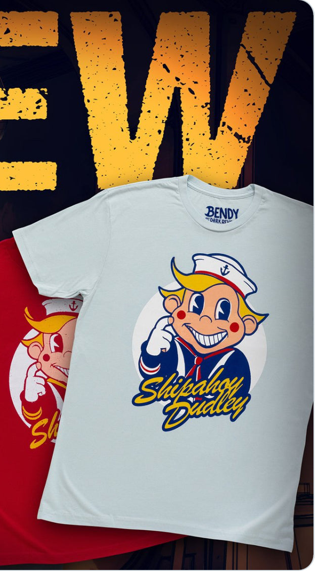 Blue Bendy and the Dark Revival Shipahoy Dudley t-shirt.